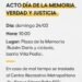 Acto oficial por el Día Nacional de la Memoria por la Verdad y la Justicia
