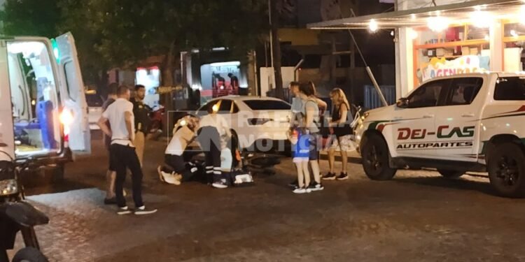 Accidente en pleno centro, con dos mujeres lesionadas