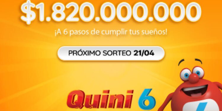 ESTE DOMINGO EL QUINI 6 PONE EN JUEGO UN POZO INCREÍBLE DE $1.820 MILLONES ESTIMADOS