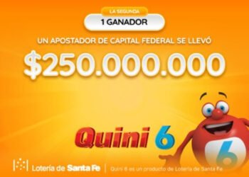 UN APOSTADOR SE LLEVÓ $250 MILLONES EN EL QUINI 6