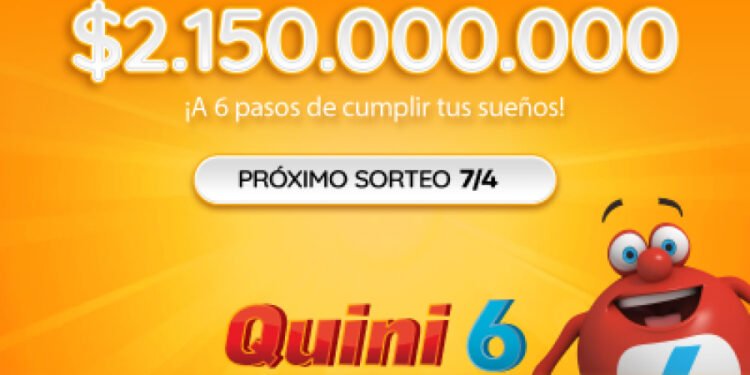 ESTE DOMINGO EL QUINI 6 PONE EN JUEGO UN POZO INCREÍBLE DE $2.150 MILLONES ESTIMADOS