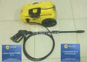 Sunchales: Recuperaron una hidrolavadora robada
