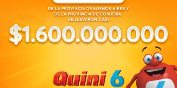 ¡TRES APOSTADORES SE REPARTIERON CASI $1.600 MILLONES EN EL QUINI 6!