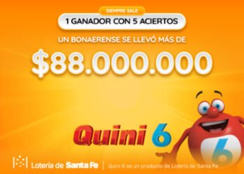 UN BONAERENSE SE LLEVÓ MÁS DE $88 MILLONES EN EL QUINI 6