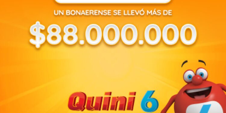 UN BONAERENSE SE LLEVÓ MÁS DE $88 MILLONES EN EL QUINI 6