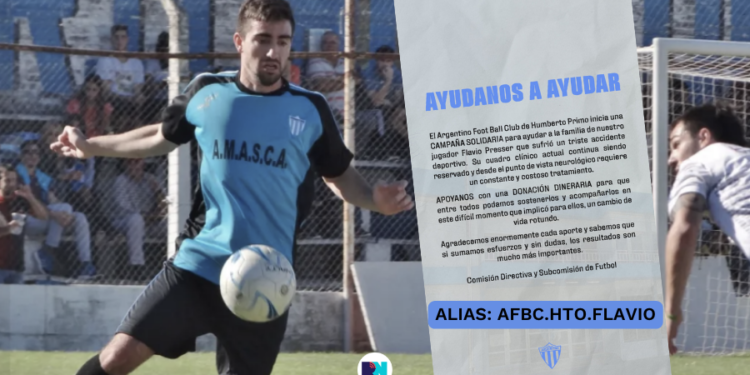 Campaña solidaria en apoyo al futbolista Flavio Presser