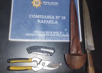 Los detuvieron por amenazas: llevaban un cuchillo y una pinza