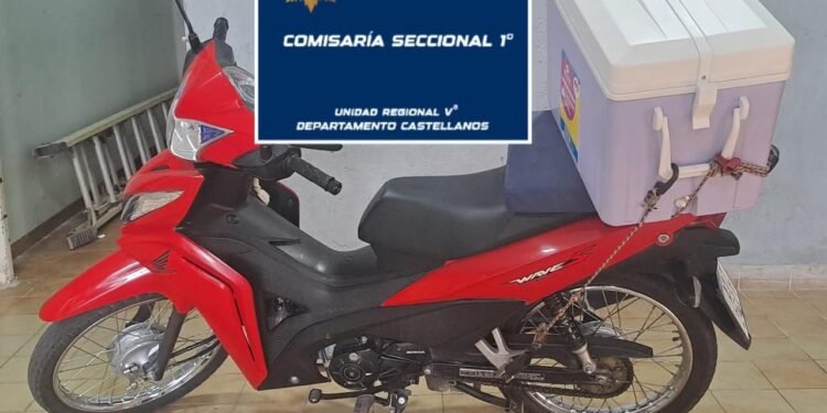 Rápido accionar permitió recuperar una moto robada