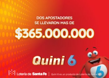 ¡DOS APOSTADORES SE REPARTIERON MÁS DE $365 MILLONES EN EL QUINI 6!