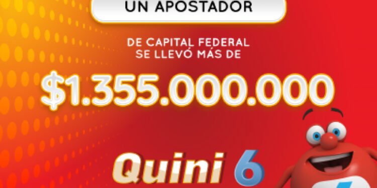 UN APOSTADOR SE LLEVÓ MÁS DE $1.355 MILLONES EN EL QUINI 6