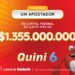 UN APOSTADOR SE LLEVÓ MÁS DE $1.355 MILLONES EN EL QUINI 6
