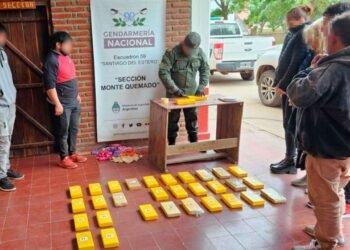 Son de Laguna Paiva y los detuvieron en Santiago del Estero con 33 kilos de cocaína
