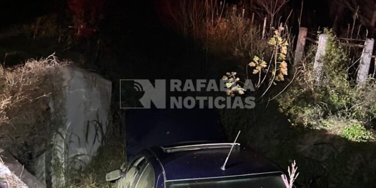 María Juana: un auto terminó en la cuneta