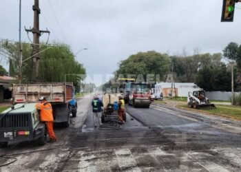 Trabajan en la repavimentación del acceso Este a la ciudad: se pide precaución en la zona