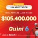 UN PAMPEANO SE LLEVÓ MÁS DE $105 MILLONES EN EL QUINI 6
