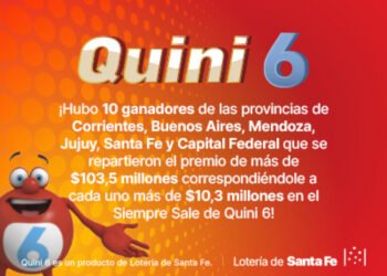 ¡FUERON 10 LOS GANADORES DEL SIEMPRE SALE DE QUINI 6 EN TODO EL PAÍS!