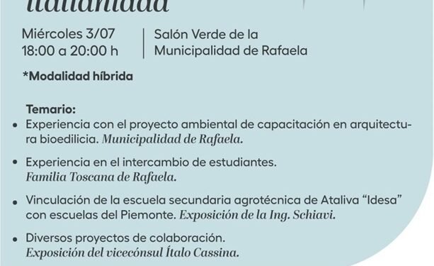 Se llevará a cabo el 3° Encuentro de la Italianidad