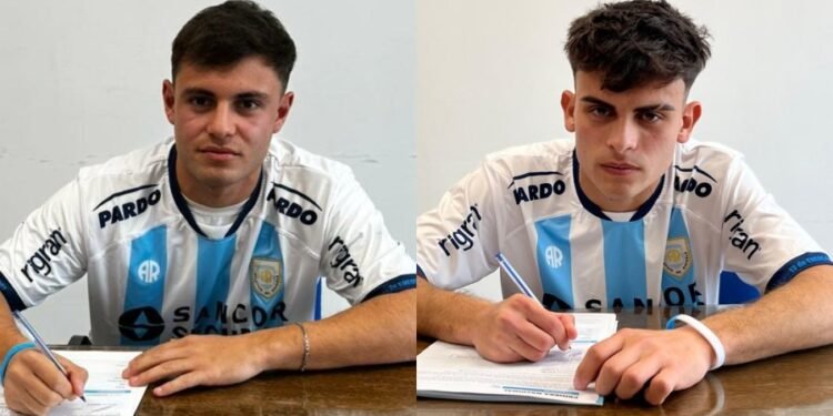 Atlético de Rafaela: Lisandro Merlino y Enzo Wuattier firmaron sus primeros contratos