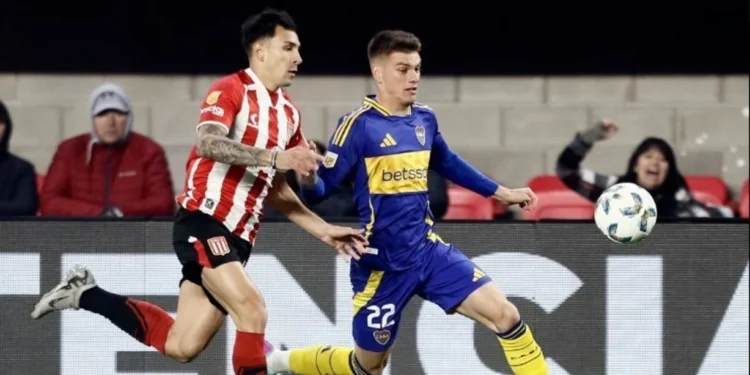 Liga Profesional Boca y Estudiantes empataron con un final polémico