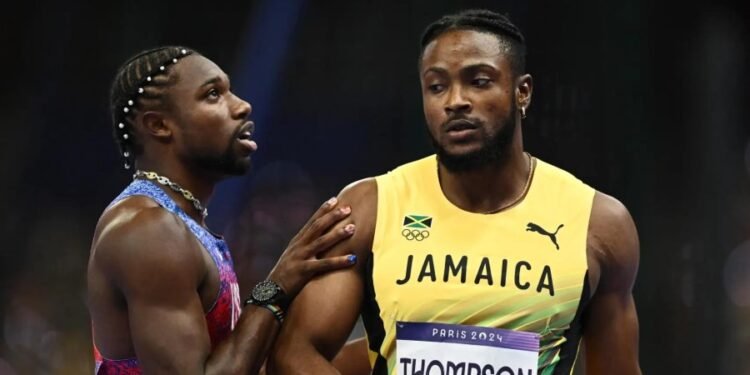 JJOO: En los 100 metros llanos masculinos, Noah Lyles ganó el oro por milímetros