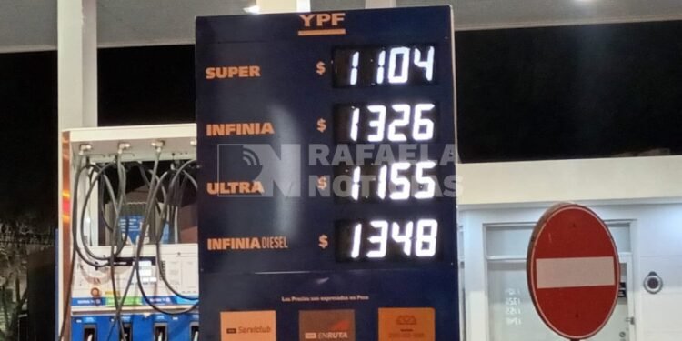 Otro «retoque» en los precios de los combustibles: cómo quedaron en Rafaela