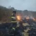 Bomberos sofocaron un incendio, provocado en el norte de Rafaela