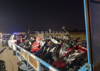 Un solo operativo dejó un récord de motos retenidas