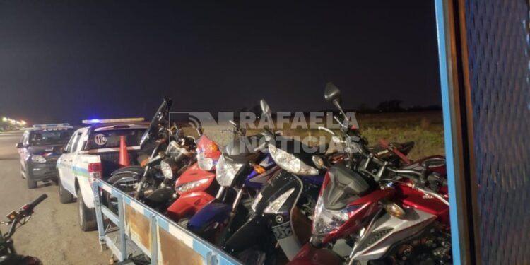 Un solo operativo dejó un récord de motos retenidas