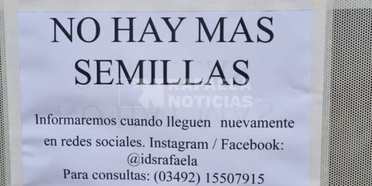 Efecto BIEN DESPIERTOS/RAFAELA NOTICIAS: se terminaron las semillas para huertas