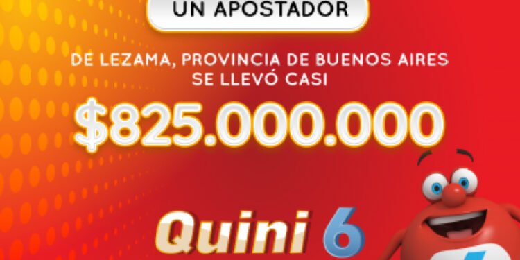 Un apostador se llevó casi $825 millones en el Quini 6