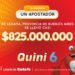 Un apostador se llevó casi $825 millones en el Quini 6