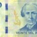 Comienza a circular el nuevo billete de 20.000 pesos