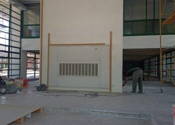 Renuevan el aspecto del Hall del Palacio Municipal: una «experiencia 360º» y «La Cultura del Trabajo»