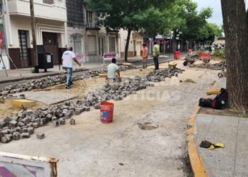 Restauración de adoquinado en Rafaela: la calle 9 de Julio permanecerá cortada