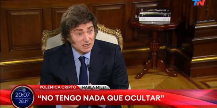 Criptogate: Milei dijo que «por querer dar una mano me comí un cachetazo»