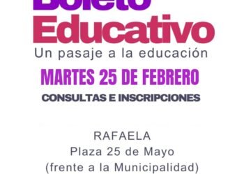 Consultas e inscripciones para el Boleto Educativo en Rafaela