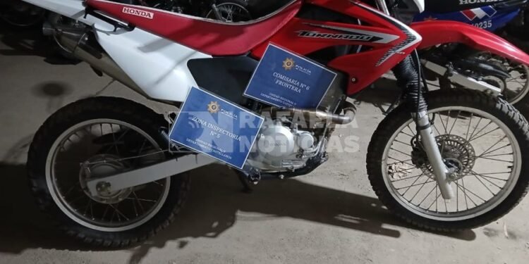 Frontera: recuperaron una moto con pedido de secuestro