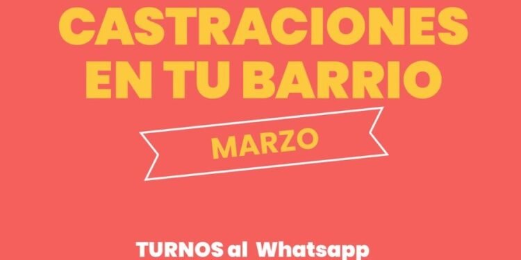 Las «Castraciones en tu barrio» serán en Nuestra Señora de Luján
