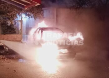 El fuego no dio tregua: pérdida total de un auto en barrio Güemes
