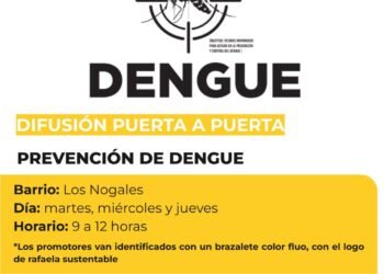 Campaña puerta a puerta en barrio Los Nogales para prevenir el dengue