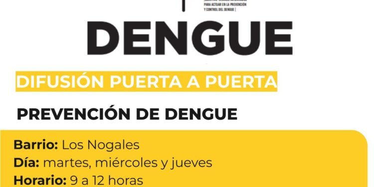 Campaña puerta a puerta en barrio Los Nogales para prevenir el dengue