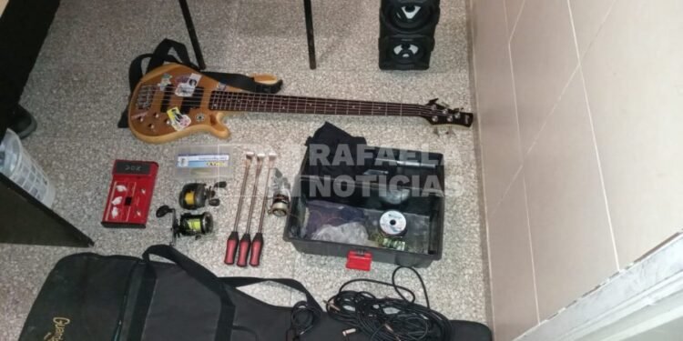 Botín recuperado: un ladrón se había llevado instrumentos musicales y herramientas