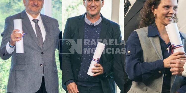 Los tres rafaelinos que participarán en reformar la Constitución recibieron sus diplomas