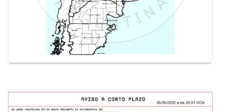 Alerta por tormentas fuertes con lluvias intensas y ráfagas en Rafaela y la región