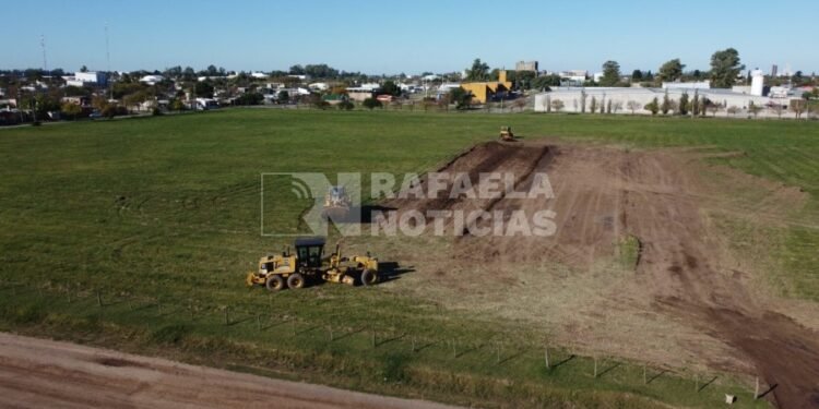 Histórico: comenzaron las obras para el Estadio cubierto de barrio Malvinas