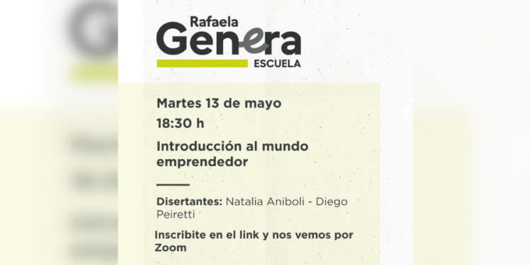 Ya está abiertas las inscripciones para la primera clase de “Rafaela Genera Escuela”