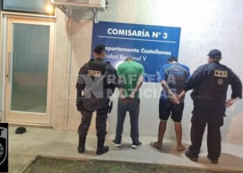 Sunchales: intentaron huir con una amoladora robada y terminaron detenidos
