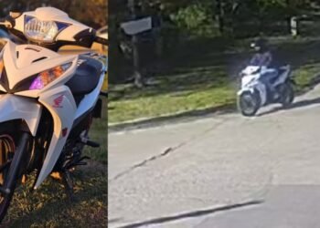 Una pareja que iba con un niño robó una moto: lograron recuperarla