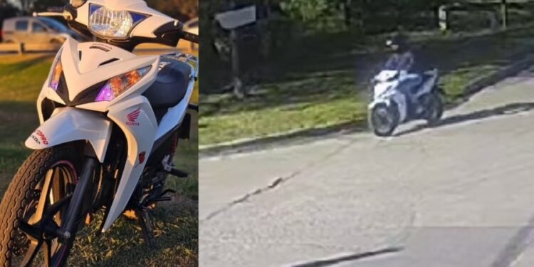 Una pareja que iba con un niño robó una moto: lograron recuperarla