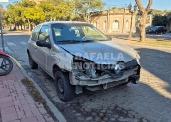 Fuerte choque en pleno centro